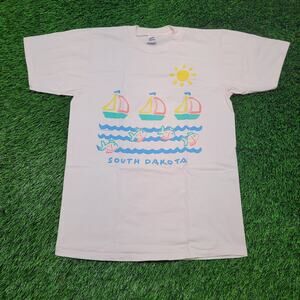 VTG 80s Jerzees  Ironic South Dakota Sailing T-Shirt Mens Medium (Tagged L)